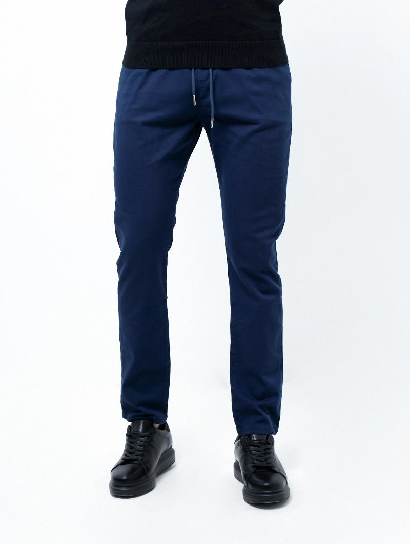 Pantalon chino slim ceinture élastiquée